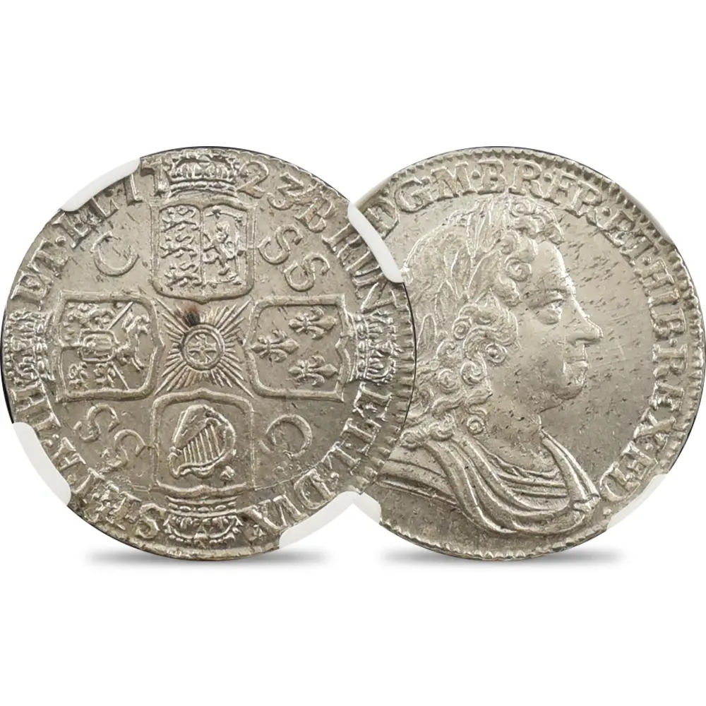 1723 SSC ジョージ1世 1シリング銀貨 NGC MS64 | 英国アンティーク