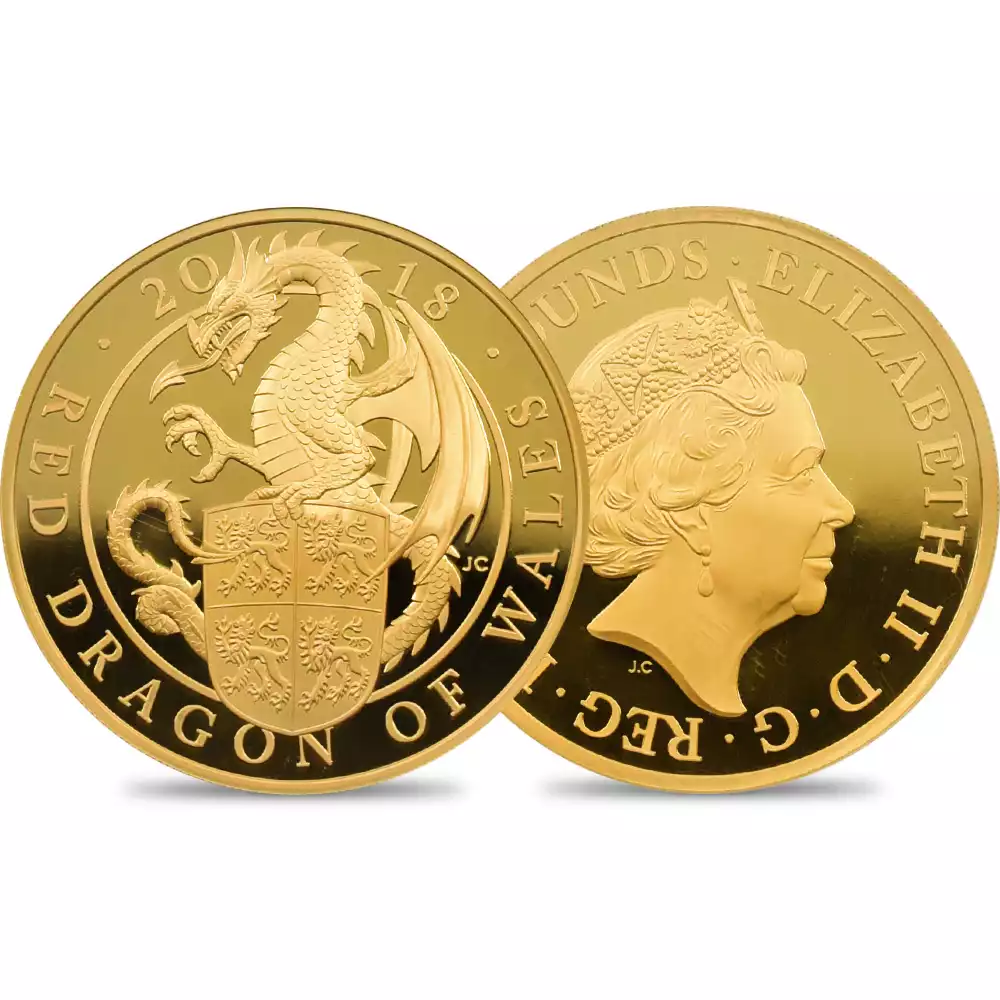 2018 エリザベス2世 クイーンズビースト ウェールズの赤いドラゴン 500