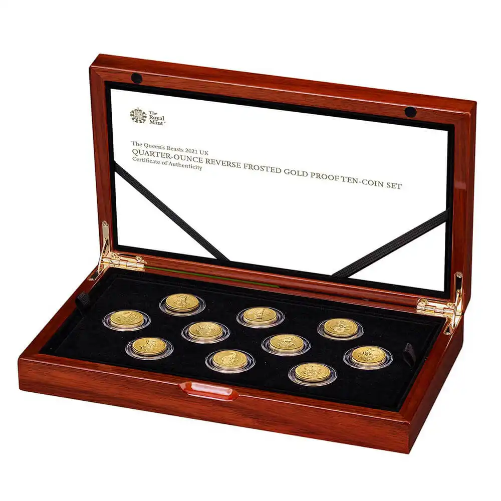 2021 エリザベス2世 クイーンズビースト10枚セット 25ポンド1/4オンス