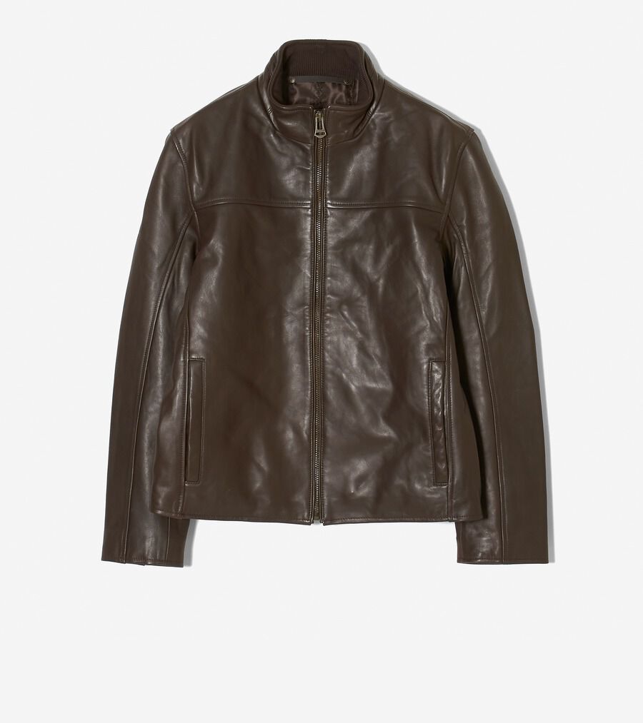 スムーズ ラム レザー ジャケット mens. 0.0 | COLE_HAAN