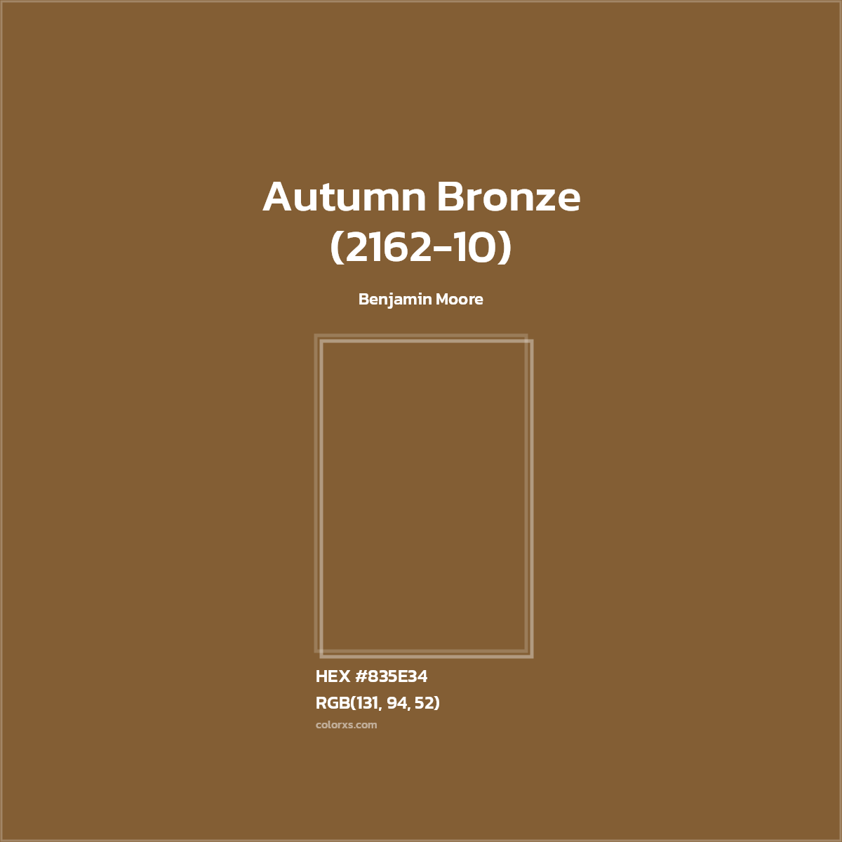 Benjamin Moore Autumn Bronze (2162-10) Paint - color codes