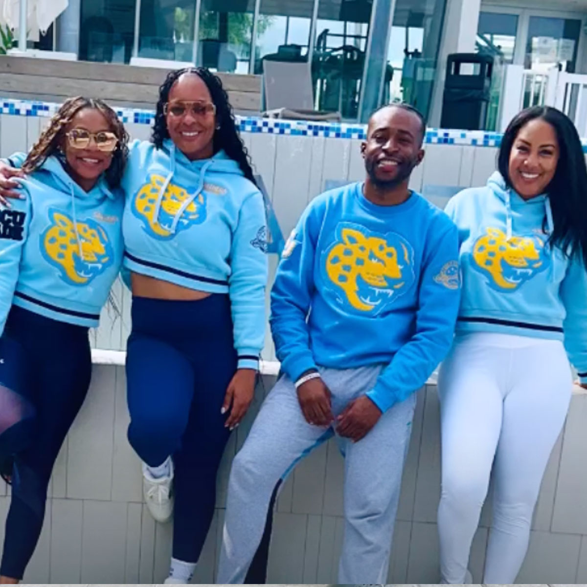 SOUTHERN Univ. | Chenille Crop Columbia Blue Hoodie