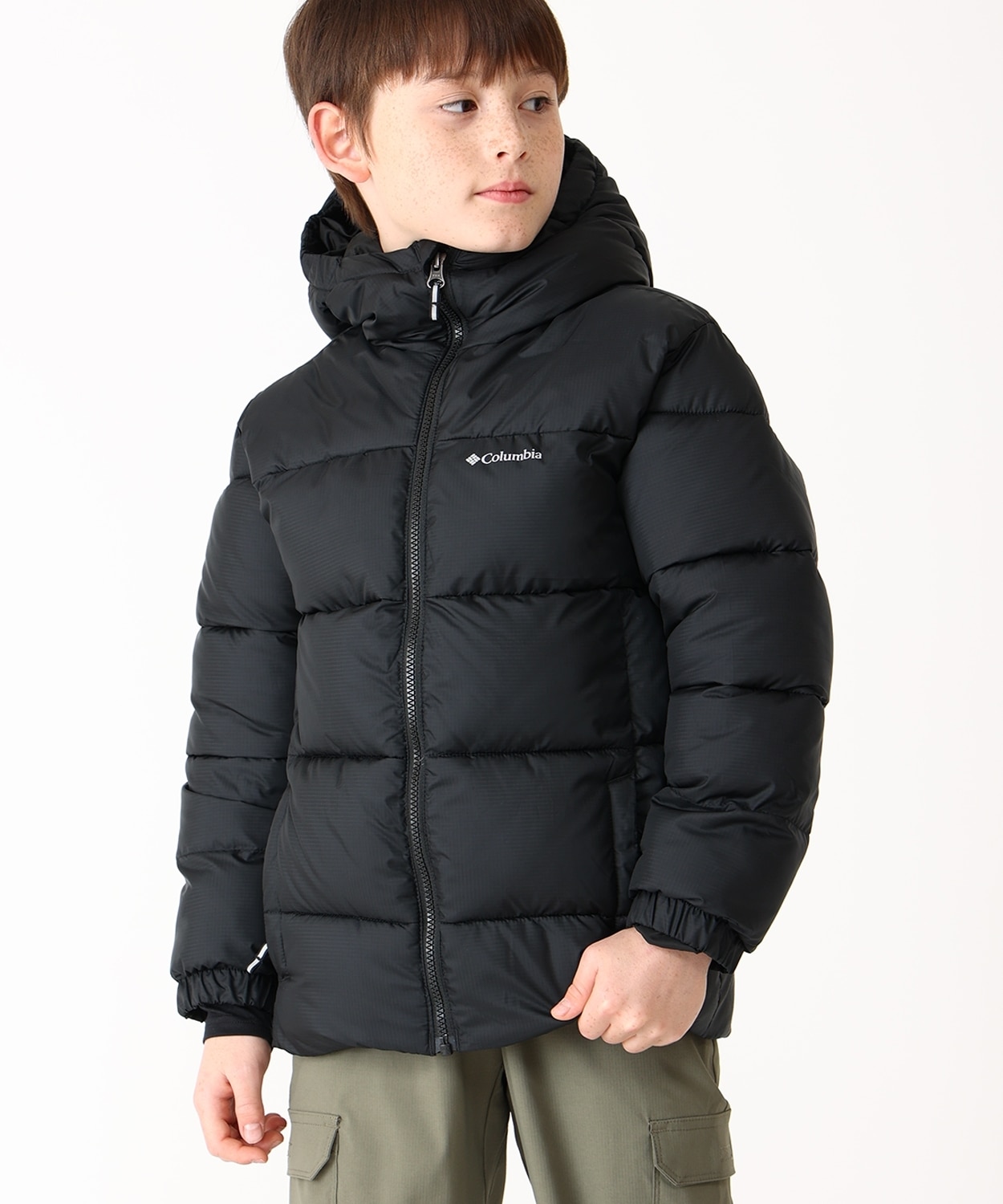 パフェクトフーデッドジャケット(XXS Dark Stone Black)│コロンビア