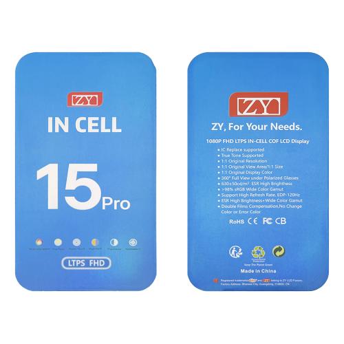 44654 - DISPLAY LCD FOR IPHONE 15 PRO BLACK (INCELL ZY-COF IC