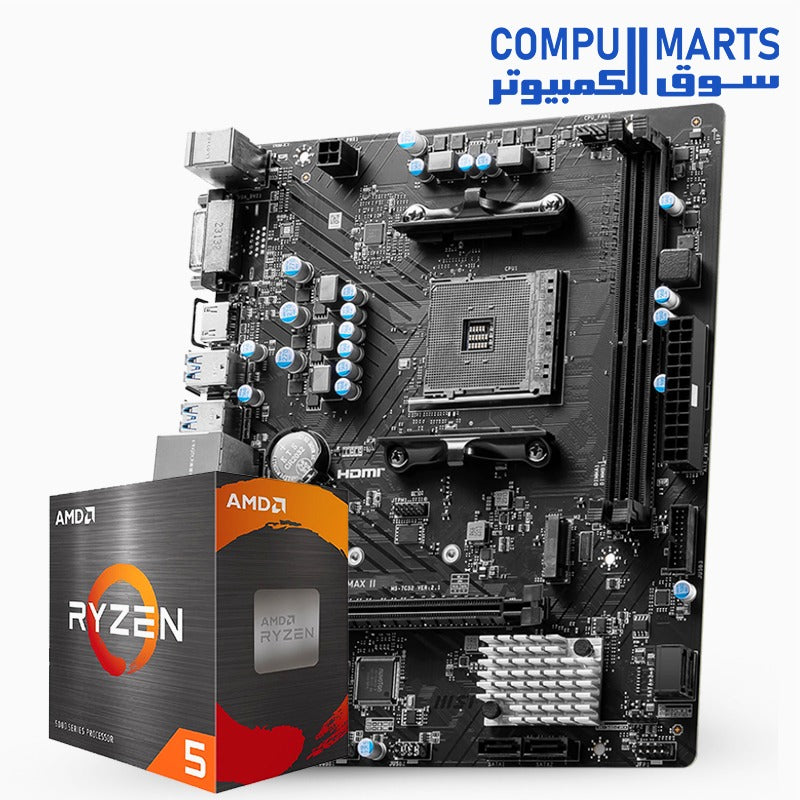 Processors AMD Ryzen 5 5600X TRAY & MSI MOTHERBOARD B450M-A PRO