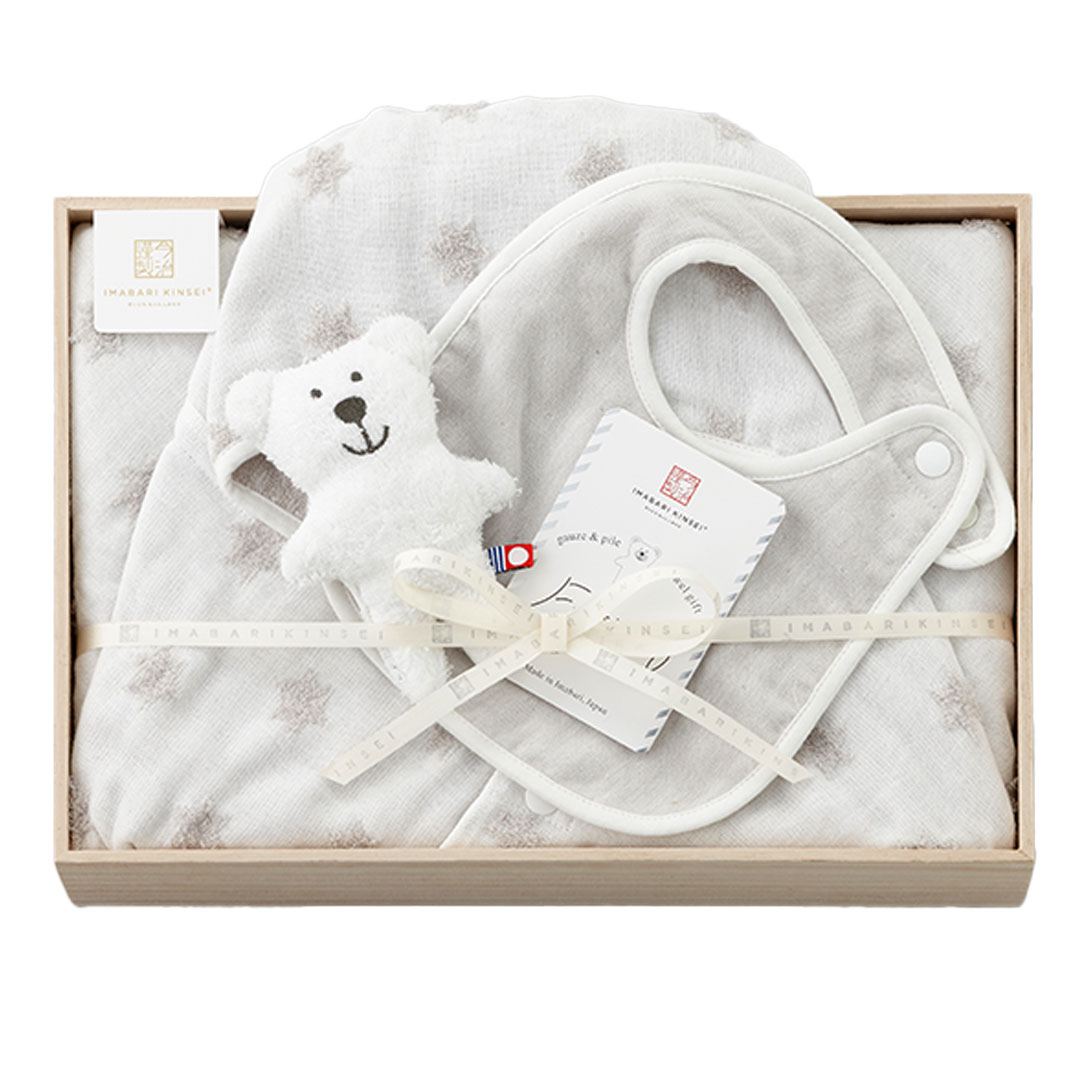 今治謹製 ファーストタオル 木箱入り ギフトセット(バスポンチョ1枚