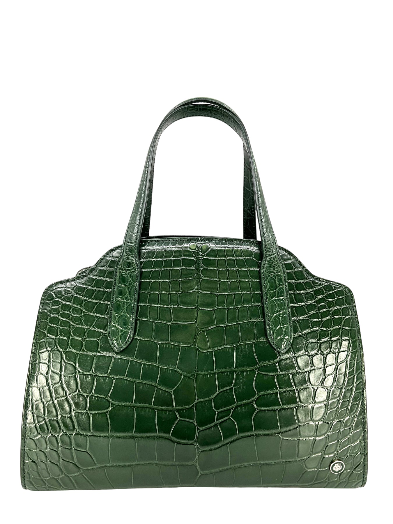 LORO PIANA Alligator Large Sesia Satchel Bag with Shoulder Strap