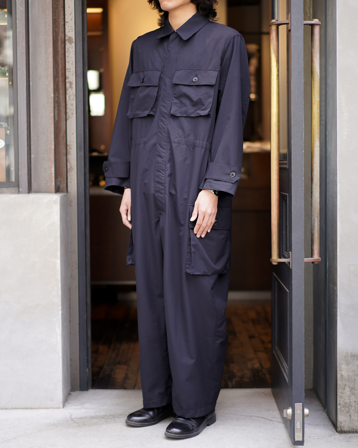 NEAT｜Fake Ripstop｜JUMPSUIT - Navy｜PRODUCT｜Continuer Inc