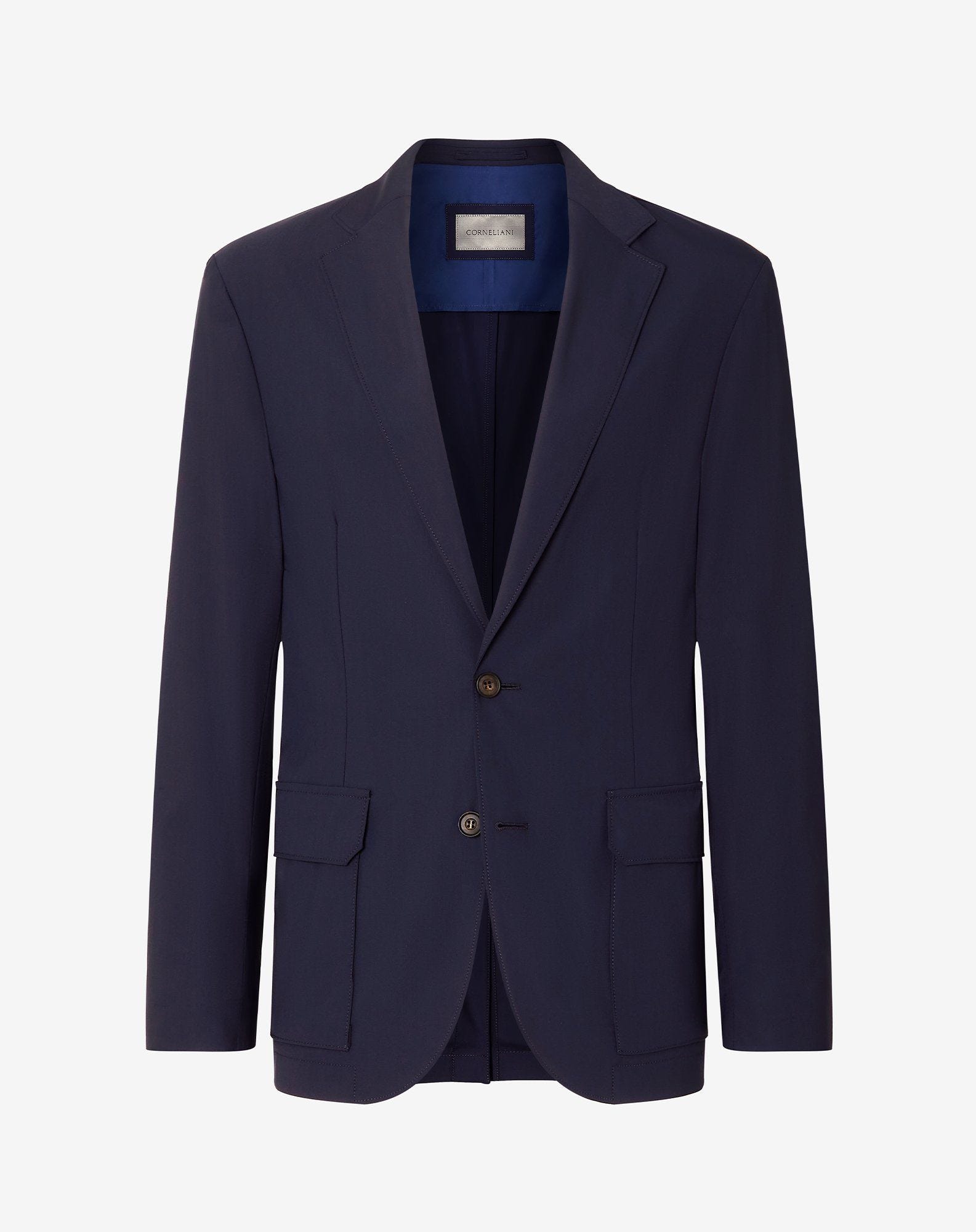 Blue Techwool jacket for men | Corneliani