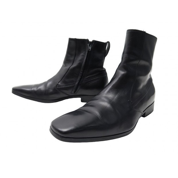 chaussures dior homme bottines 7 41 it 42 fr cuir noir