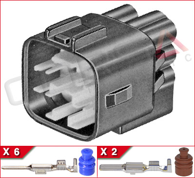 7282-7081-40 - Yazaki | 090II/187-8P-1 - Corsa Technic | 8-Way (6+