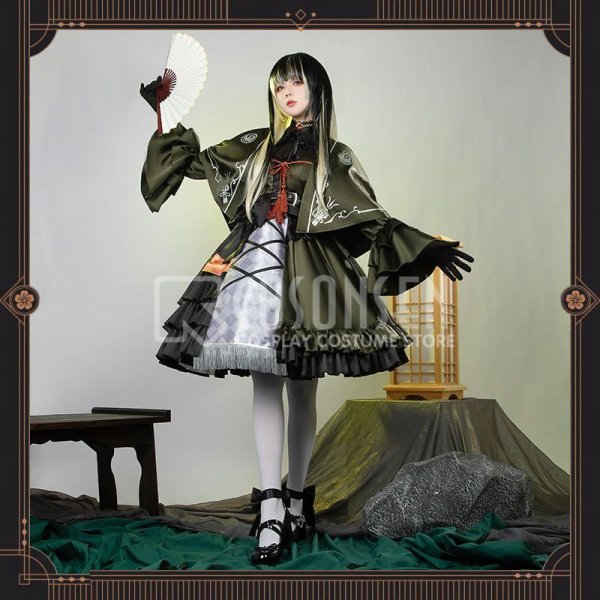 ホロライブ hololive Vtuber 儒烏風亭らでん コスプレ衣装（羽織付き）