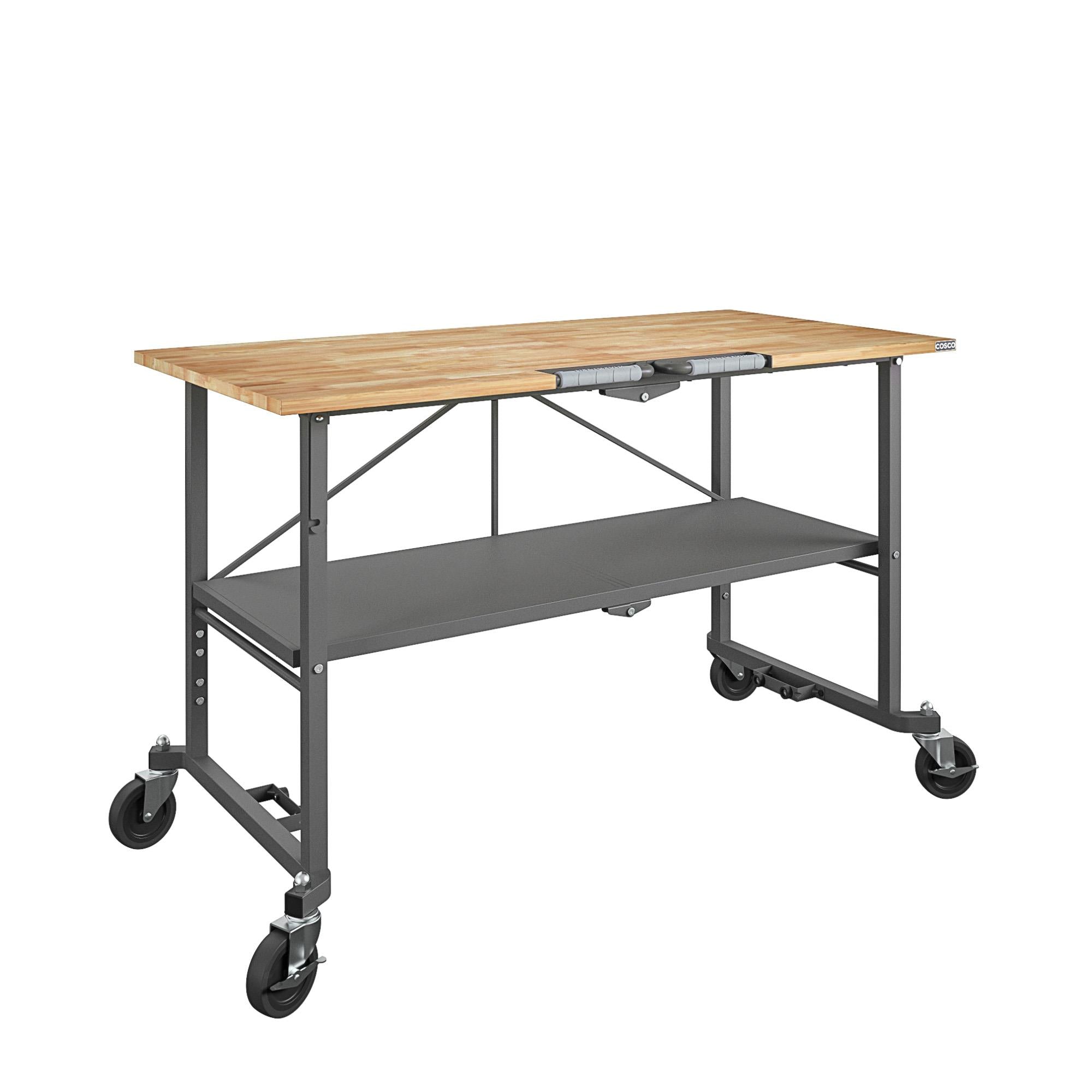 COSCO SmartFold Butcher Block Portable Workbench / Folding Utility