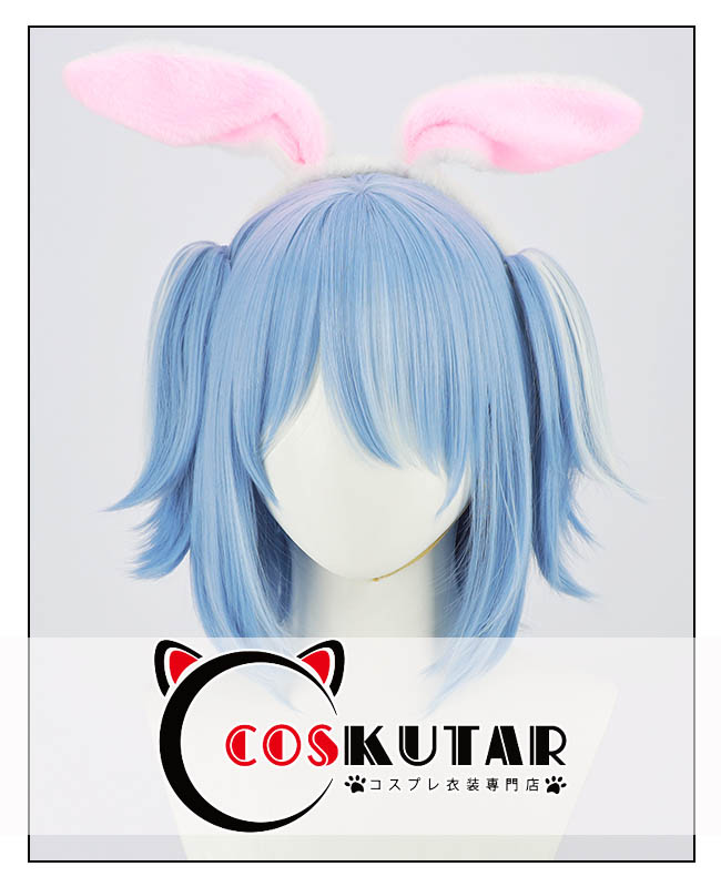 バーチャルYouTuber ホロライブ 兎田ぺこら コスプレウィッグ 耳付き