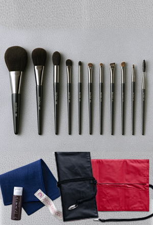 SHIORI化粧筆フェイクアニマルヘアーのメイクブラシ11本セット | 化粧