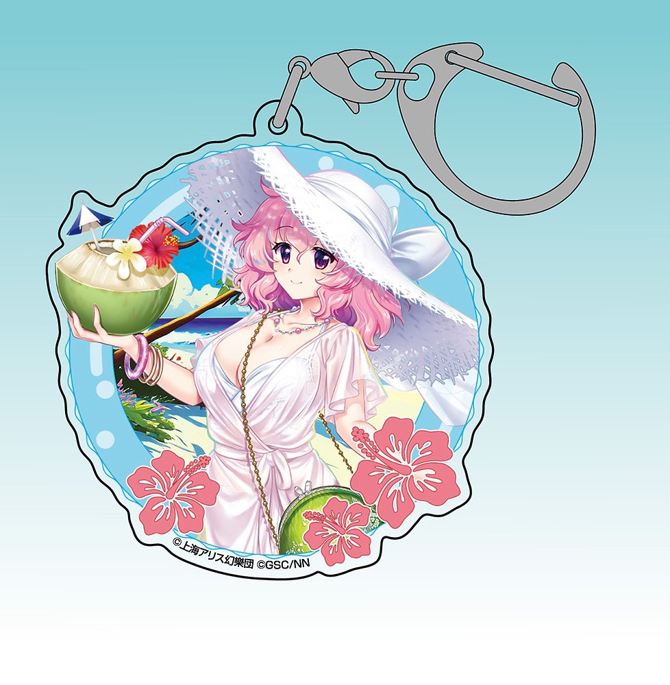 東方LostWord 西行寺幽々子 アクリルマルチキーホルダー 水着無縫の