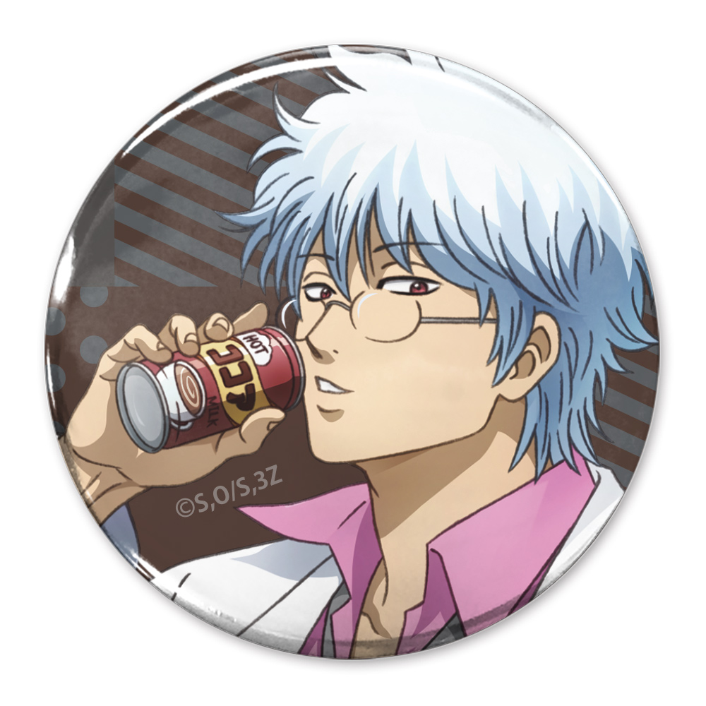 描き下ろし 坂田銀八 65mm缶バッジ 糖分補給Ver. [TVアニメ「3年Z組銀