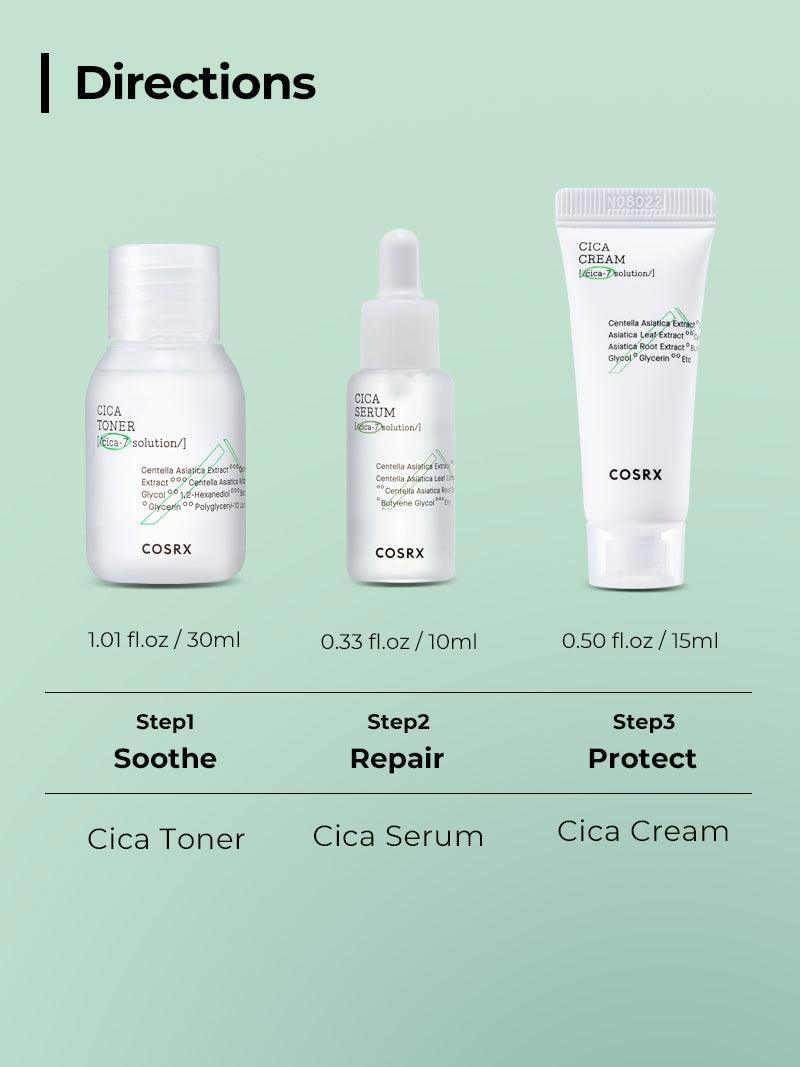 CICA-7 RELIEF KIT- 3 step | COSRX.COM – COSRX Official
