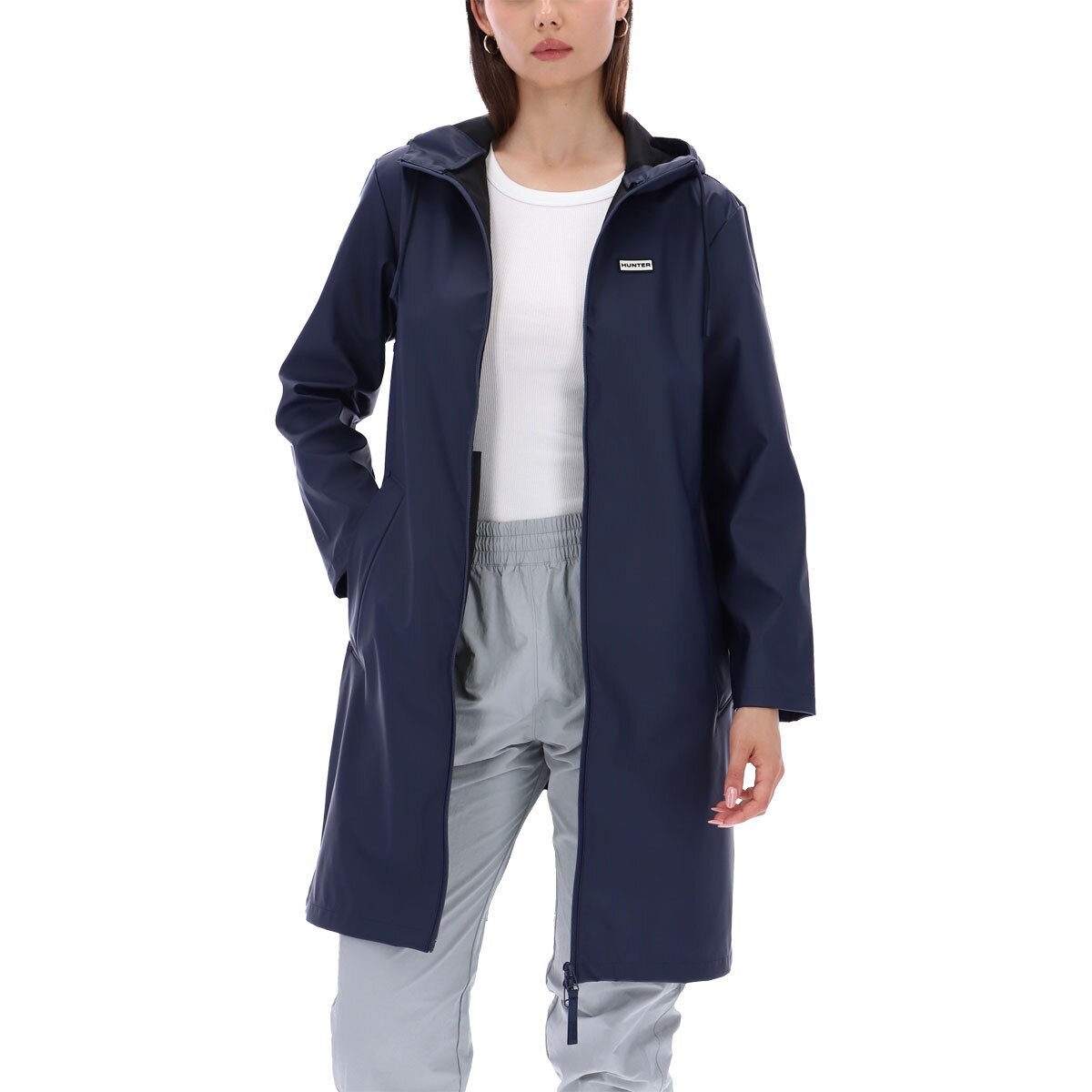 ▪️英国購入品 HUNTER フード付きネイビー レインコート UKコストコ