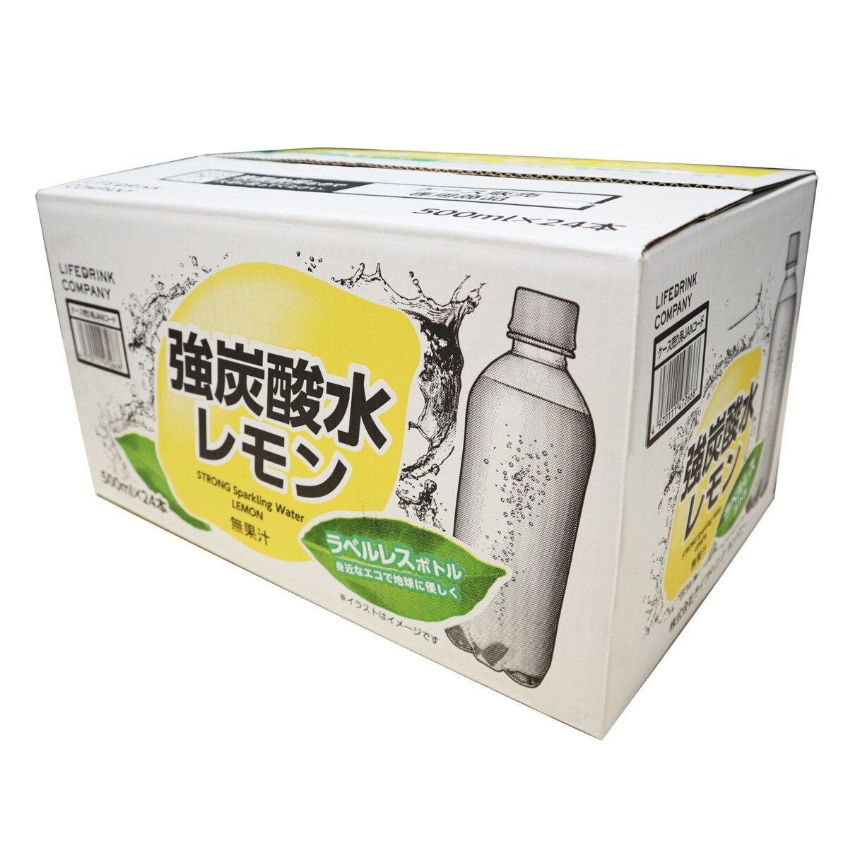 LDC 強炭酸水レモン500ml x 24本 ラベルレス | Costco Japan