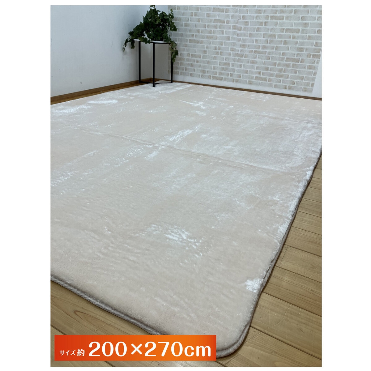 昭和西川 極厚フランネルラグ 200 x 270cm ベージュ | Costco Japan