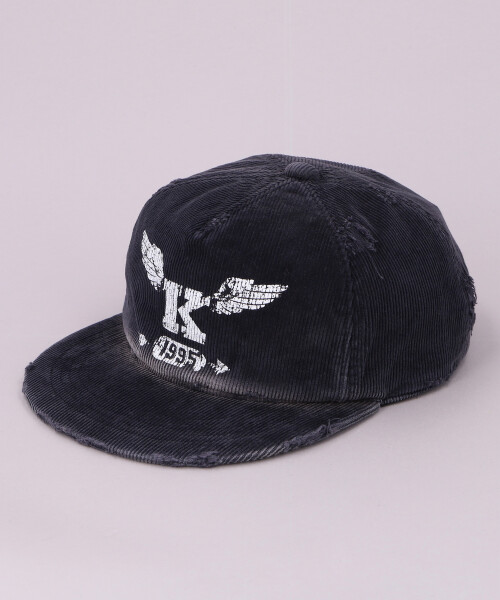 KAMIYA x CA4LA K-WING DISTRESSED CAP(ONESIZE KHAKI): キャップ帽子