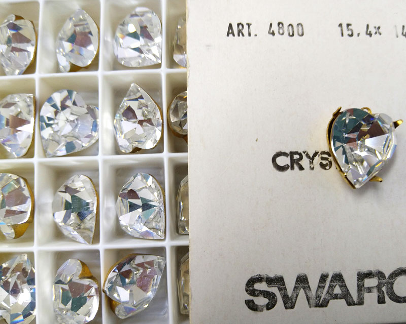 ヴィンテージ/スワロフスキー/#4800/クリスタル/15.4×14mm(1個