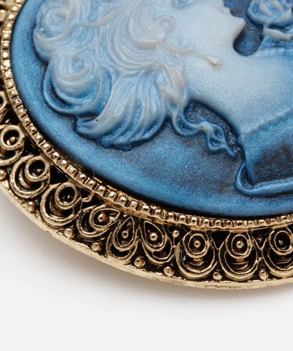 アンティークカメオブローチ(NAVY): 『欧州航路』