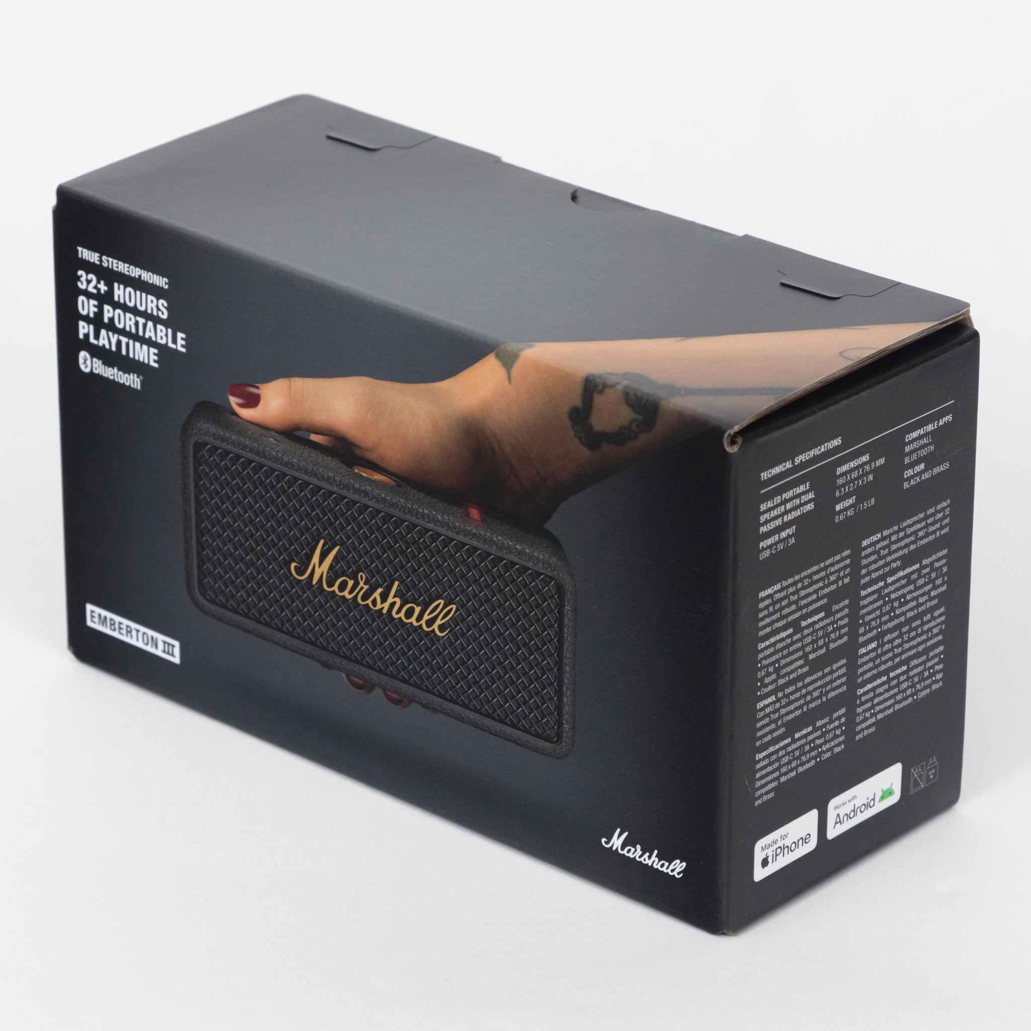 MARSHALL Emberton III Portable Speaker in BLACK | CACTWS UK