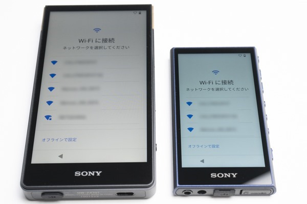 実機レビュー 開梱、初期設定＞ウォークマン「NW-ZX707」、「NW-A306