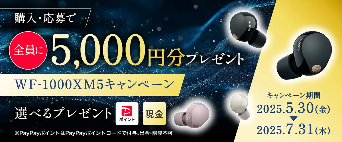 初の値下げ！！＞フラッグシップ完全ワイヤレス「WF-1000XM5」が