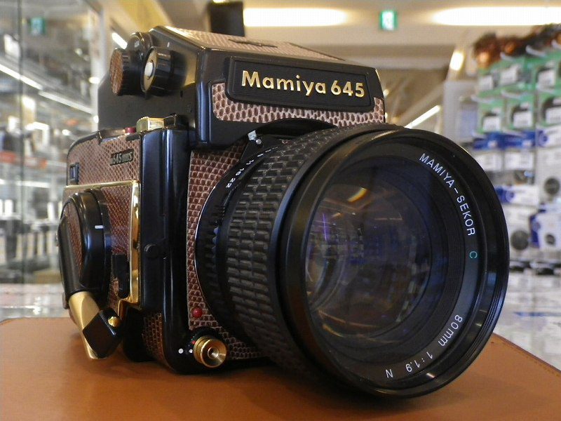 中古フイルム中型カメラ Mamiya M645 1000S ゴールド ＋C80/1.9