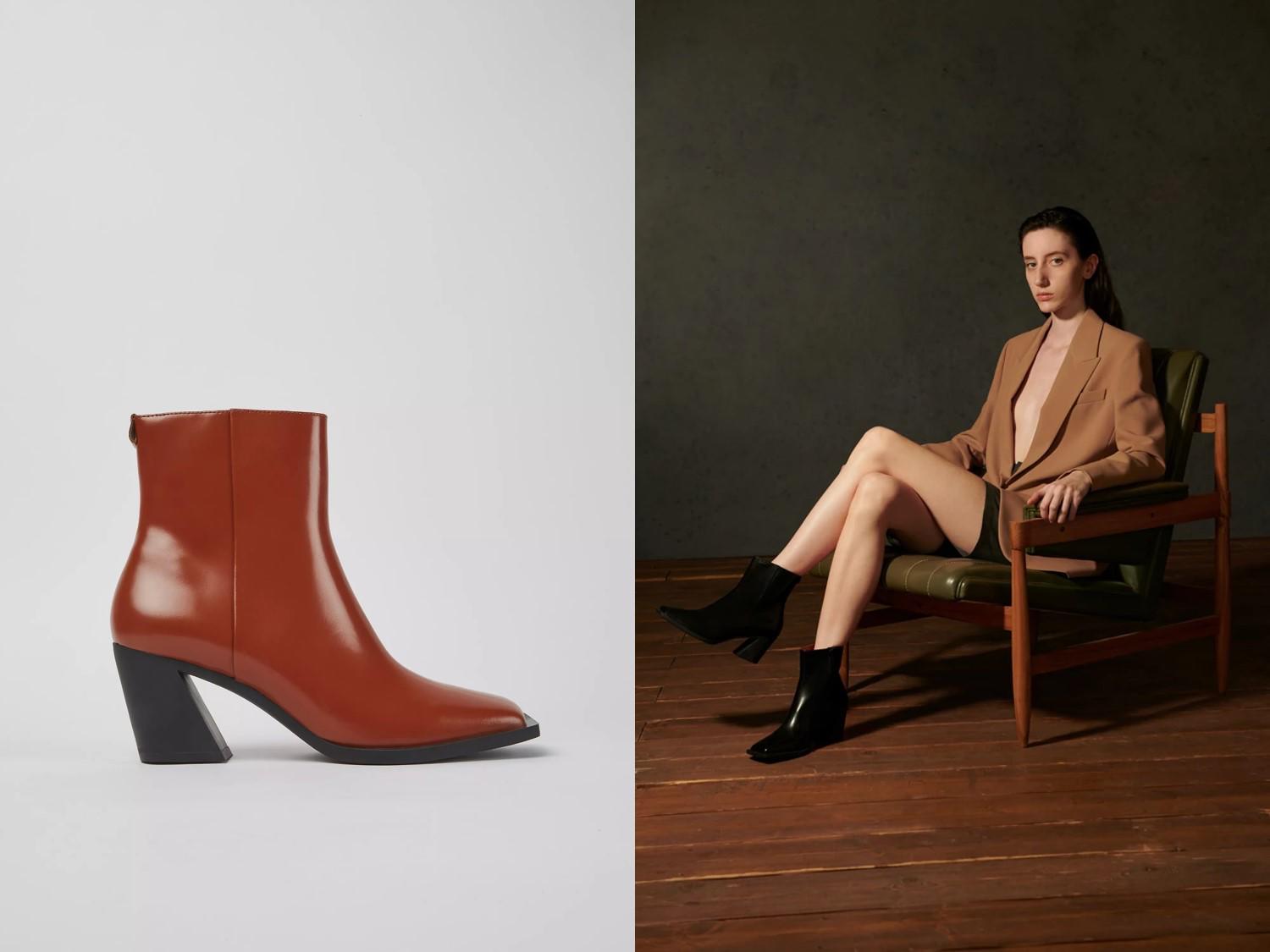 CAMPER SNIMIブラウンとブラックのドットパターンショートブーツ WOMEN'S BOOTS<br>COLLECTION | Topics | Camper（カンペール）日本