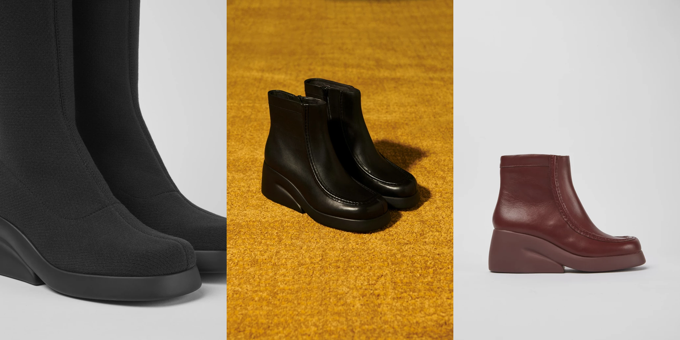 CAMPER SNIMIブラウンとブラックのドットパターンショートブーツ WOMEN'S BOOTS<br>COLLECTION | Topics | Camper（カンペール）日本