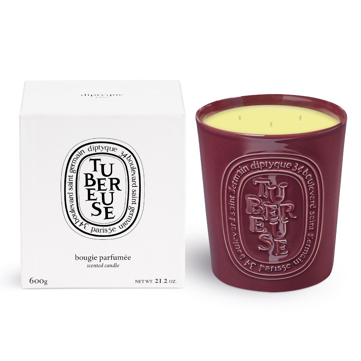 Diptyque - Tubereuse 3 Wick Candle 600g (Tuberose) | Candle Delirium