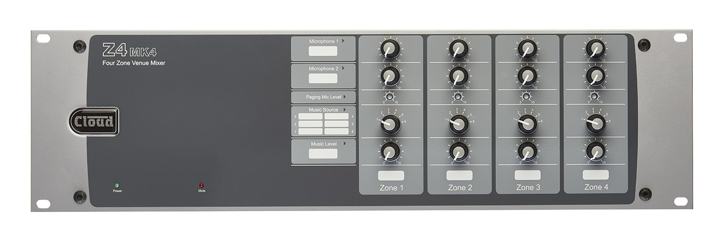 CLOUD Z8MK4 MIXER 2x microphone, 6x stereo, paging input, 8x mono