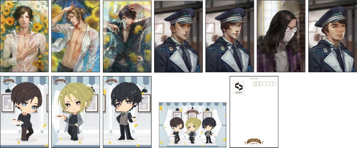 囚われのパルマ チアキ 須田 門司 ポストカード その1 カプコンカフェ