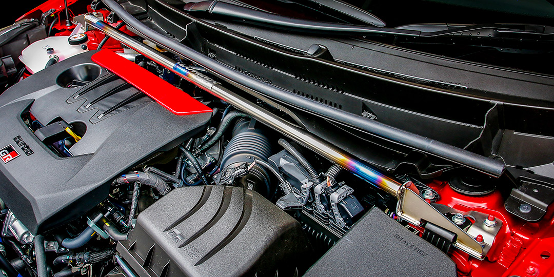 トヨタ GRヤリス GXPA16 ストラットタワーバー/チタン /フロント