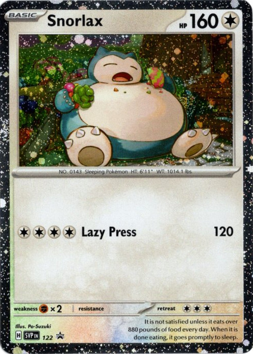 カビゴン 海外版 英語版 ホロ プロモ Snorlax - SVP122 -【Card Chicken】