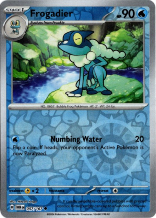 ゲコガシラ 海外版 英語版 リバホロ Frogadier - 057/167 -【Card