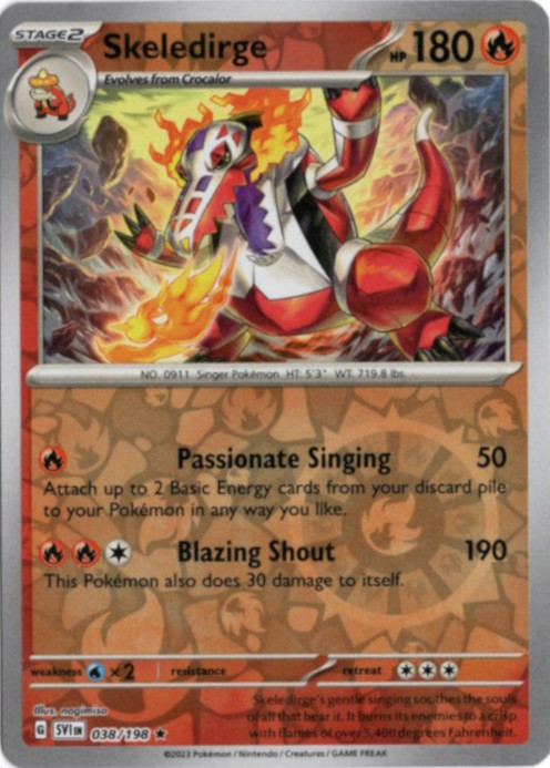 ラウドボーン 海外版 英語版 リバホロ Skeledirge - 038/198 -【Card