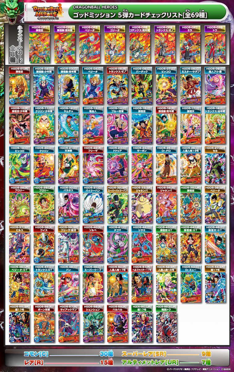 GDM5弾 - カードリスト｜ドラゴンボールヒーローズ 公式サイト