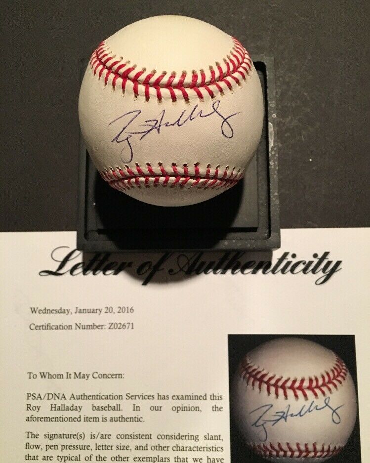 Roy Halladay Signed Official Mlb Baseball PSA Loa Mint 10