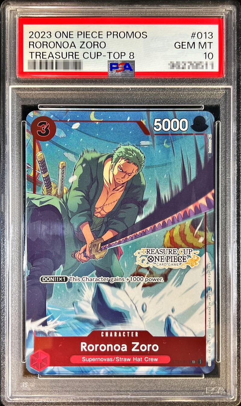PSA10鑑定済〕ロロノア・ゾロ(英語版/TREASURECUP/illust:kankurou
