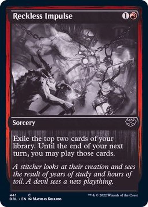 FOIL)無謀なる衝動/Reckless Impulse《英語》【DBL】