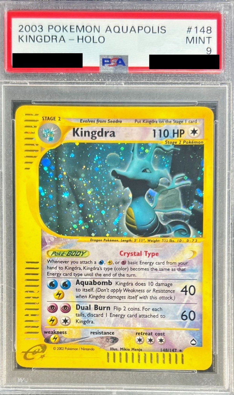 PSA9鑑定済〕キングドラ(英語版/クリスタルタイプ)【-】{148/147}