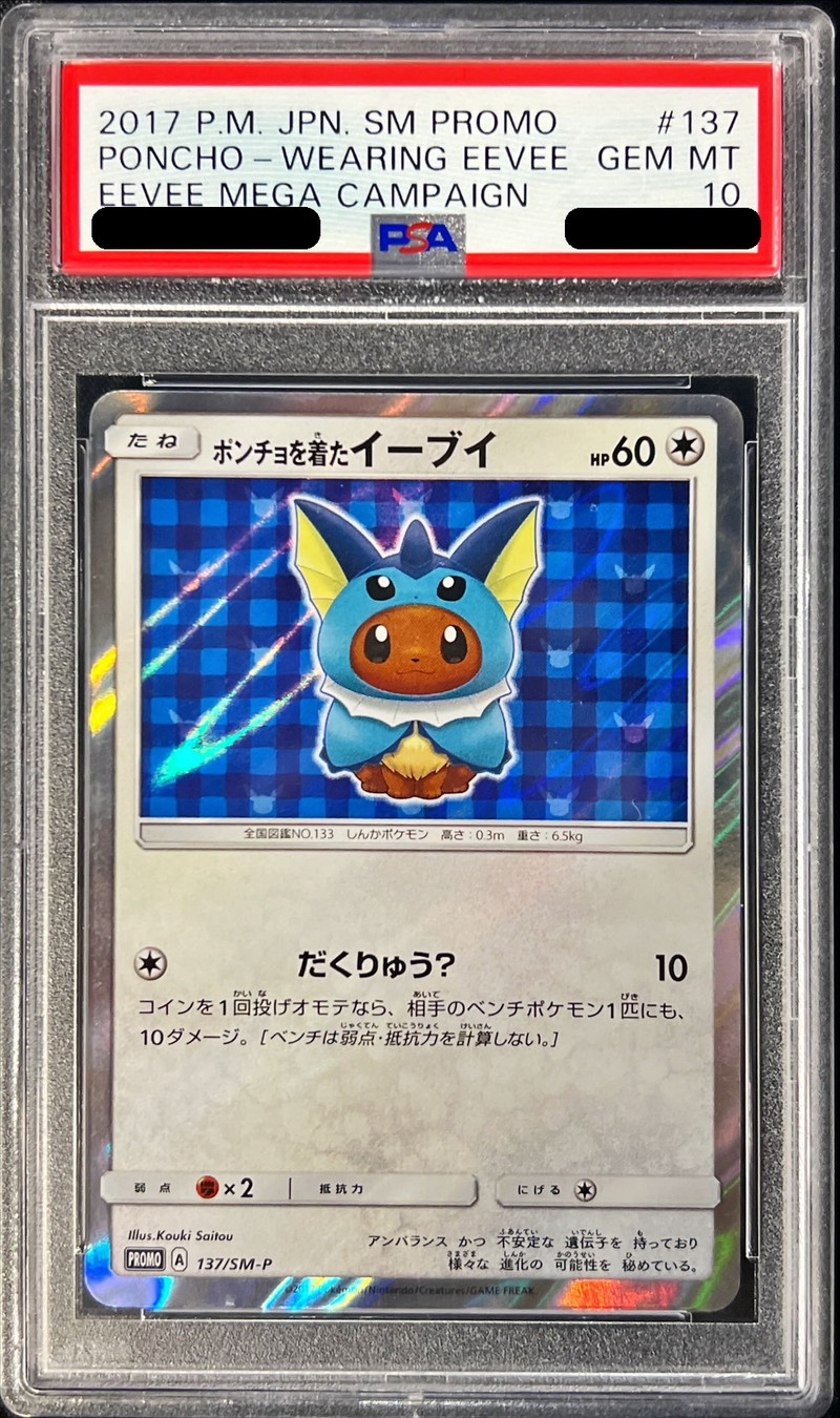 PSA10鑑定済〕ポンチョを着たイーブイ(SW)【P】{137/SM-P}