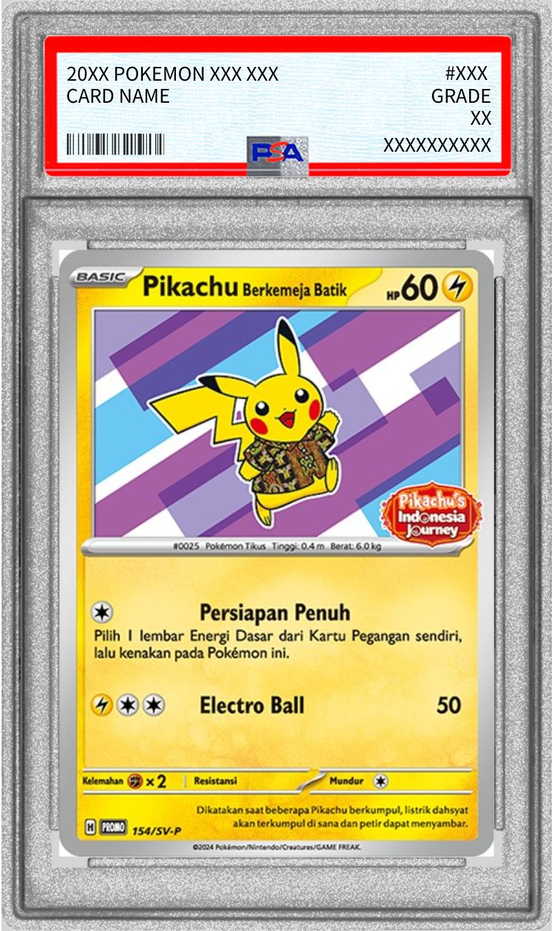 PSA10鑑定済〕バティックシャツのピカチュウ(ネイティオ柄)【P】{154/SV-P}