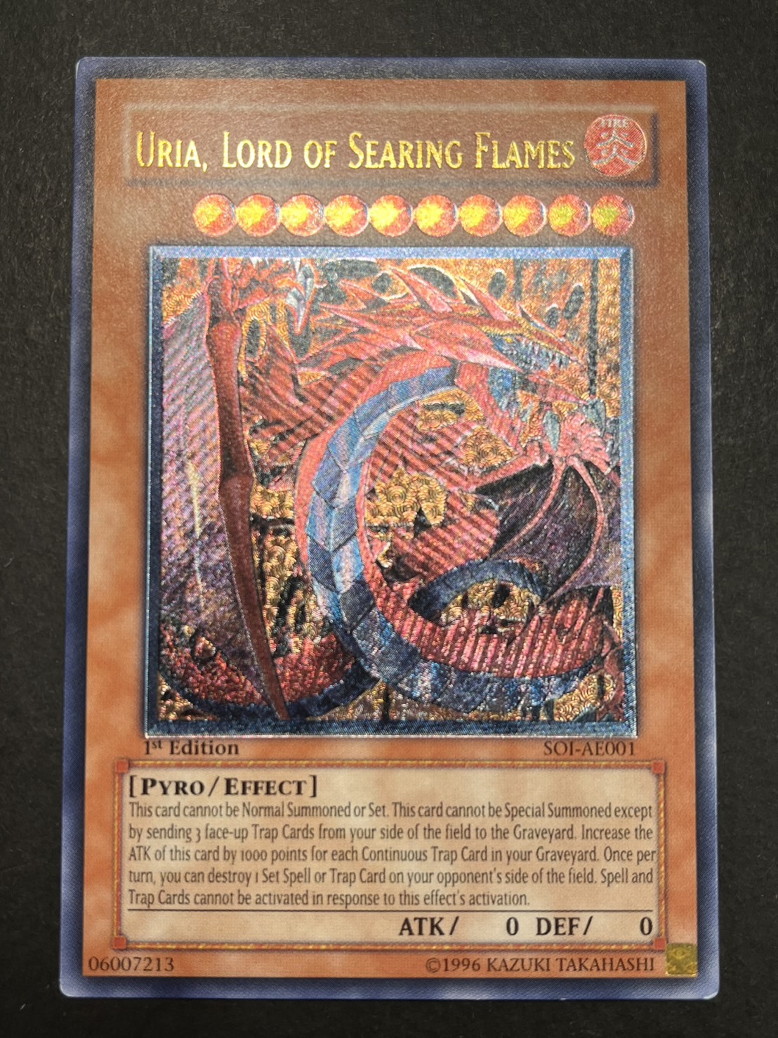 遊戯王 神炎皇ウリア レリーフ アルティメット マグネットローダー付