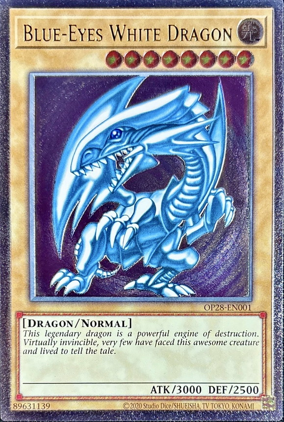 状態A-〕☆英語版☆青眼の白龍【レリーフ】{OP28-EN001}《モンスター》
